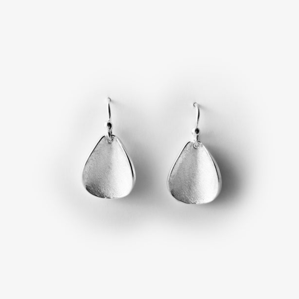 Leaf Earrings - Silver - image 1